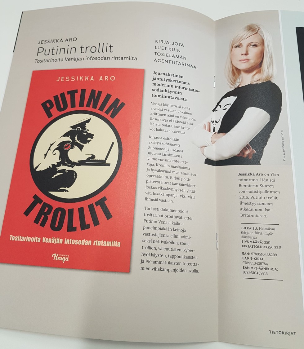 Putinovi trollové - obálka knihy ve finském originále